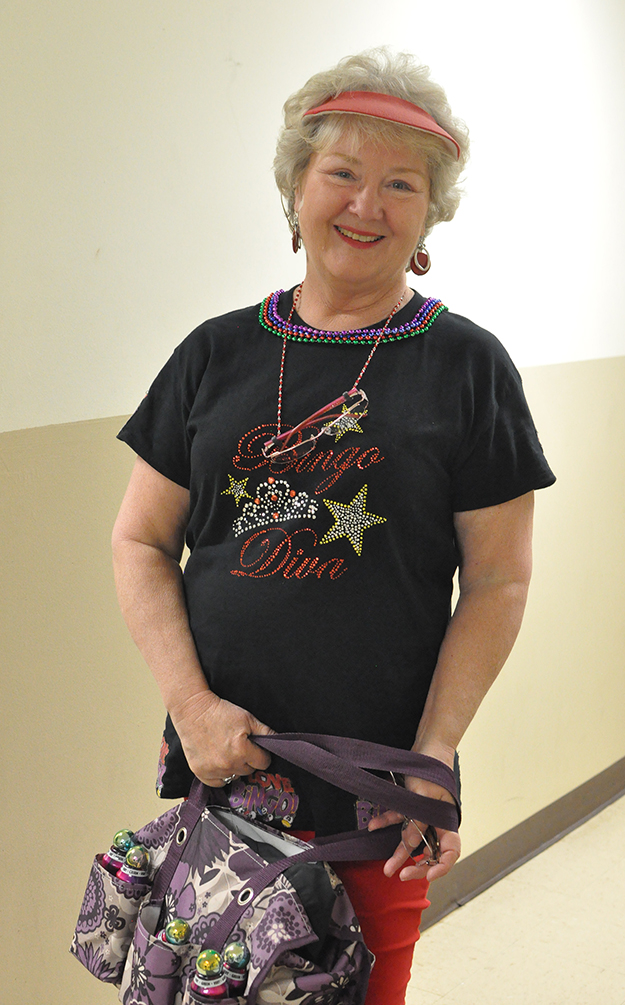 Cheryl Coddington wears her Bingo Diva costume for New Wrinkles.